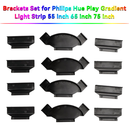 2 Pcs Brackets Set for Philips Hue Play Gradient Light Strip 55/65/75 inch