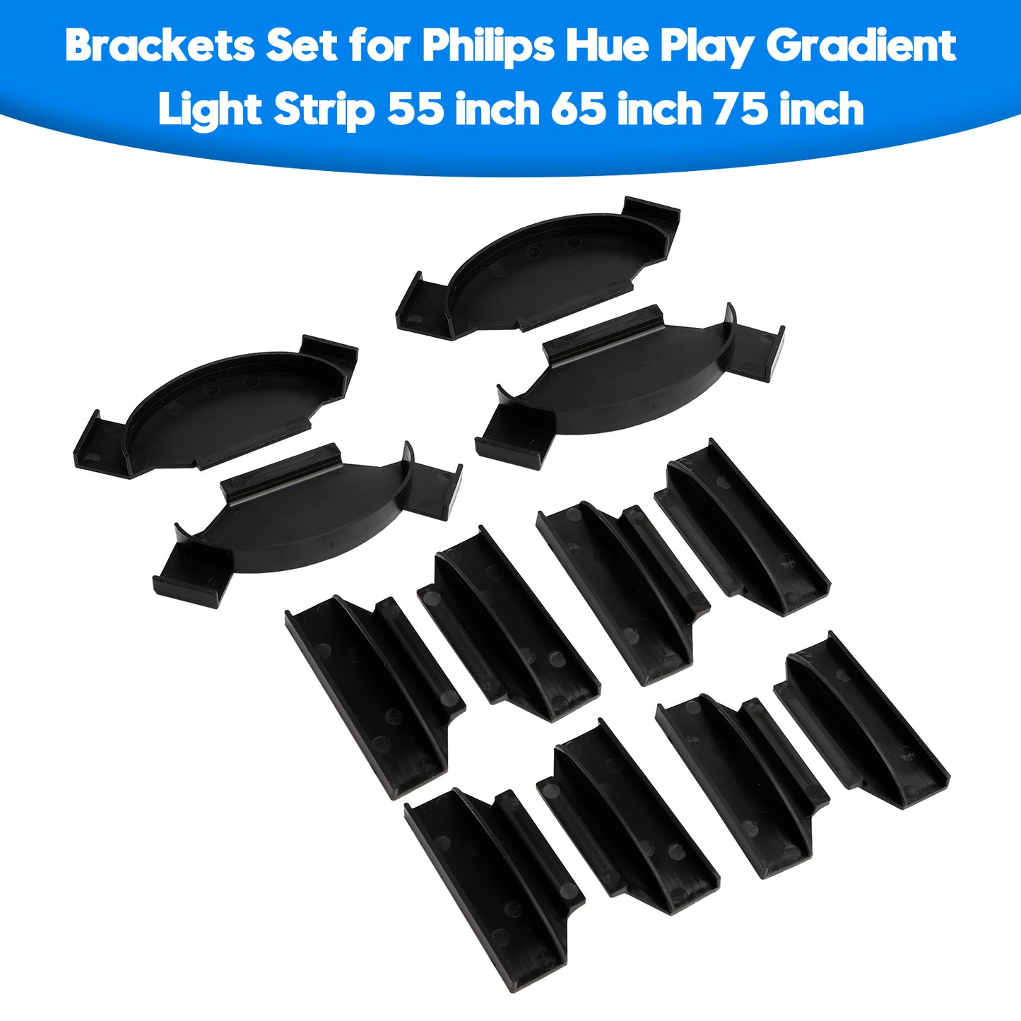 2 Pcs Brackets Set for Philips Hue Play Gradient Light Strip 55/65/75 inch