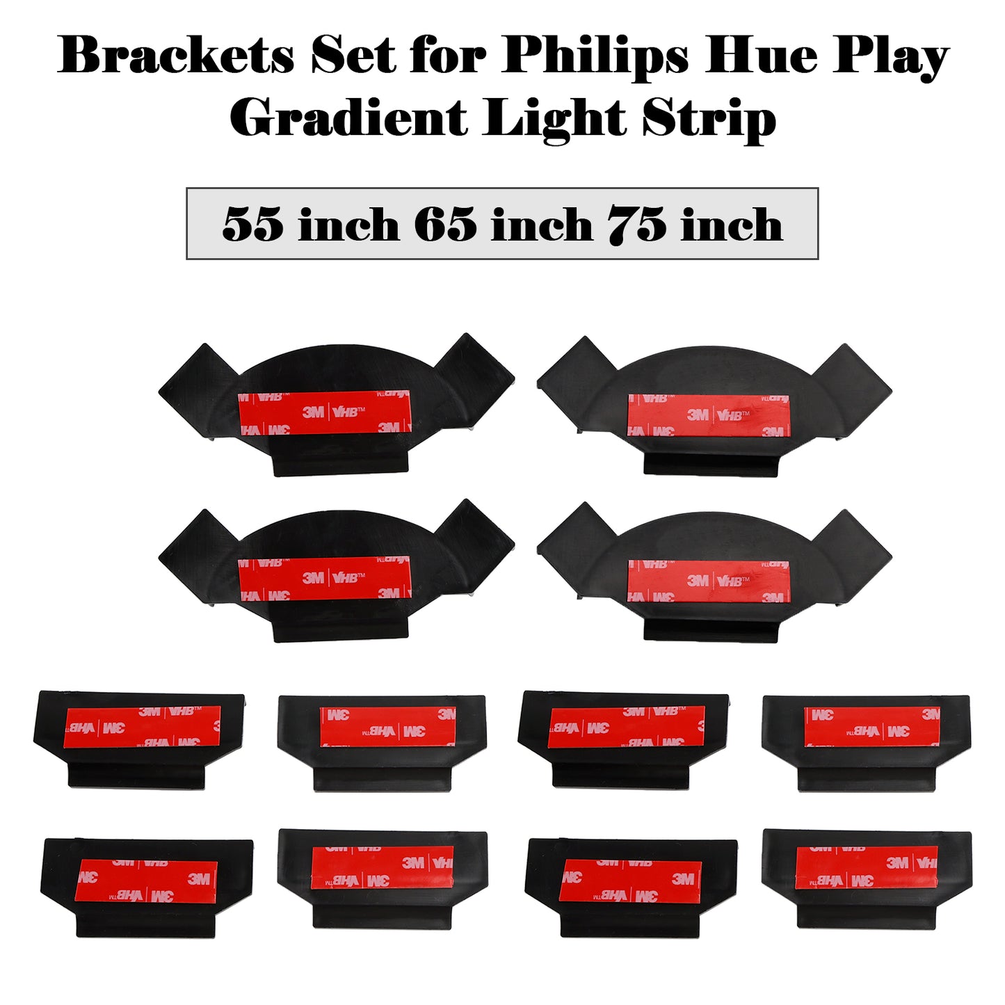 2 Pcs Brackets Set for Philips Hue Play Gradient Light Strip 55/65/75 inch