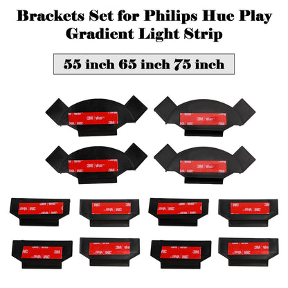 2 Pcs Brackets Set for Philips Hue Play Gradient Light Strip 55/65/75 inch