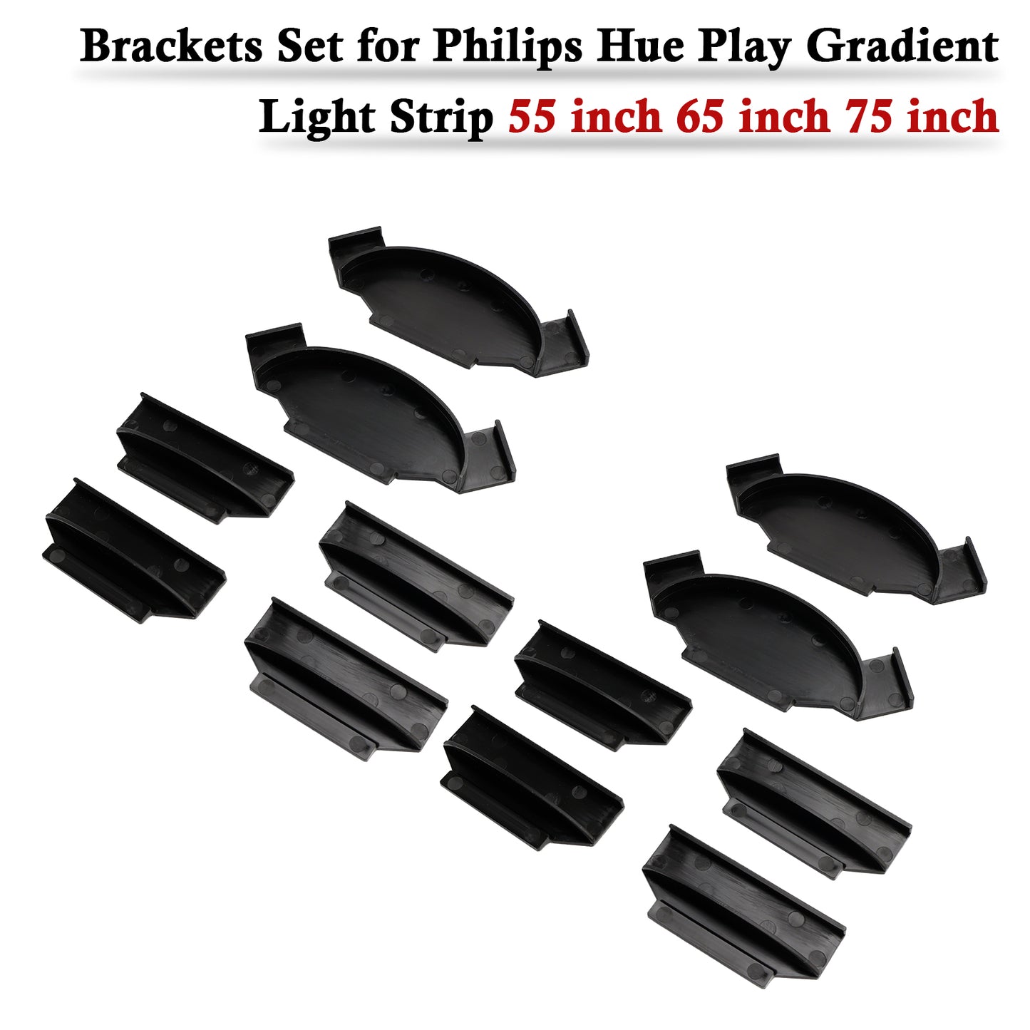 2 Pcs Brackets Set for Philips Hue Play Gradient Light Strip 55/65/75 inch