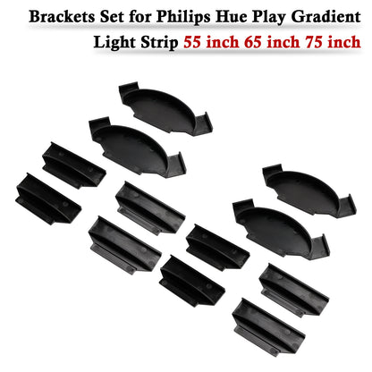 2 Pcs Brackets Set for Philips Hue Play Gradient Light Strip 55/65/75 inch