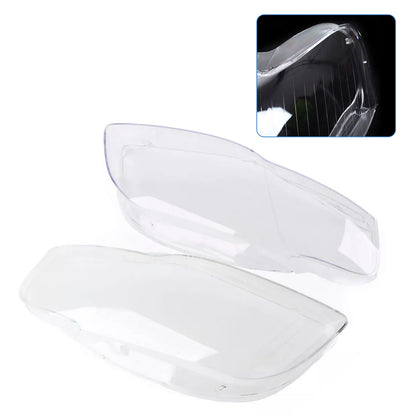 2PCS Front Headlight Glass Clear Cover For Audi A4 B7 8E 2005-2008