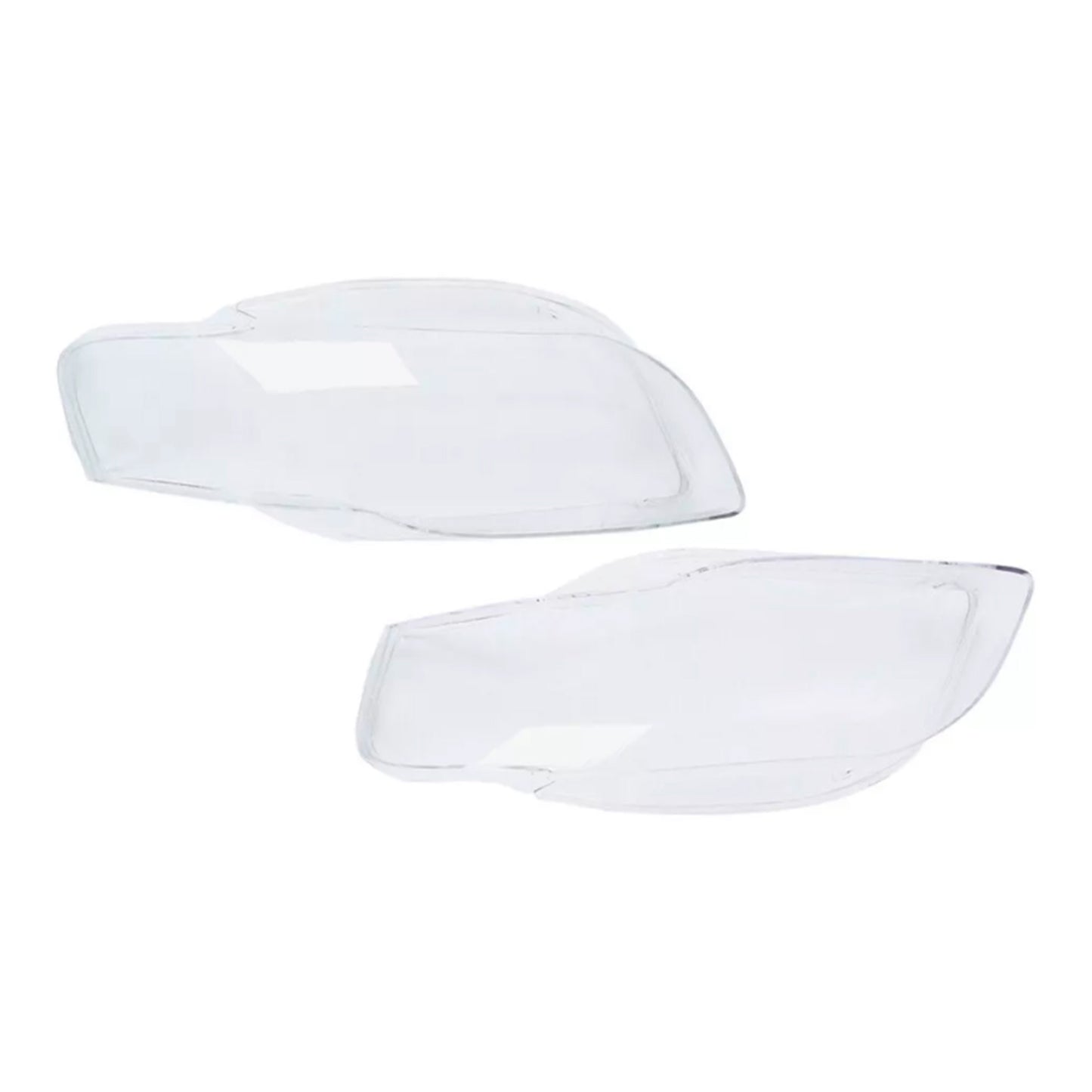 2PCS Front Headlight Glass Clear Cover For Audi A4 B7 8E 2005-2008