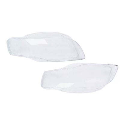 2PCS Front Headlight Glass Clear Cover For Audi A4 B7 8E 2005-2008
