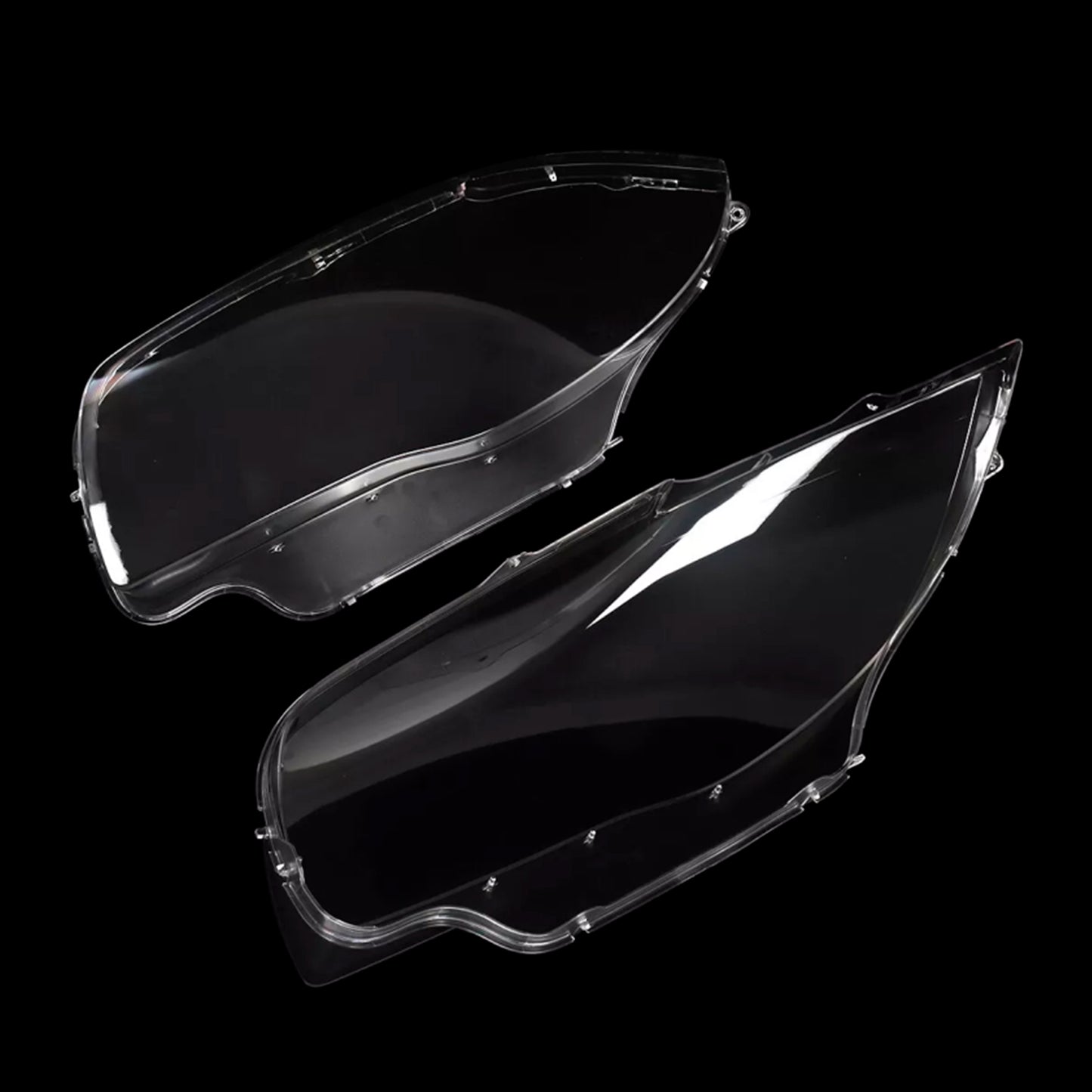 2PCS Front Headlight Glass Clear Cover For BMW 1-Series E81 E82 E87 E88 2003-2011