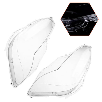 2PCS Front Headlight Glass Clear Cover For Mercedes W219 CLS350 CLS500 2006-2011