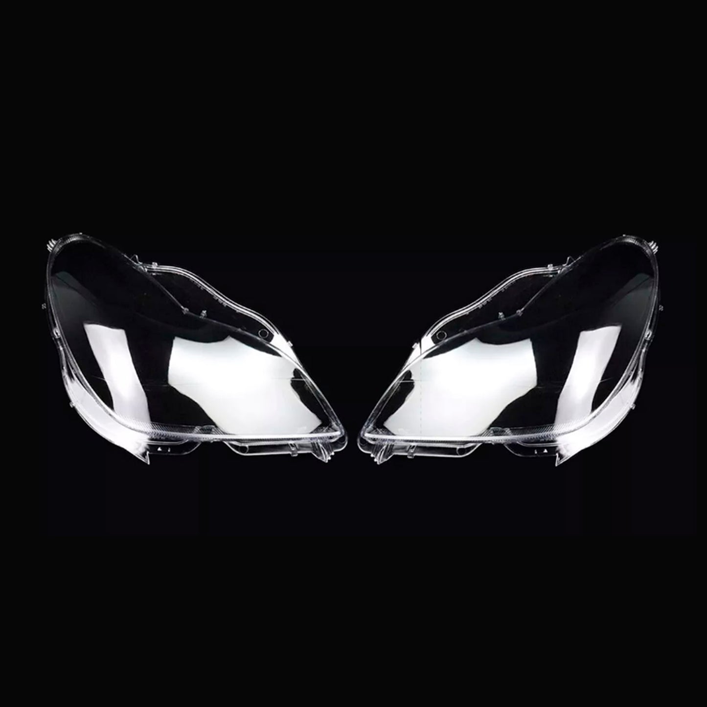 2PCS Front Headlight Glass Clear Cover For Mercedes W219 CLS350 CLS500 2006-2011