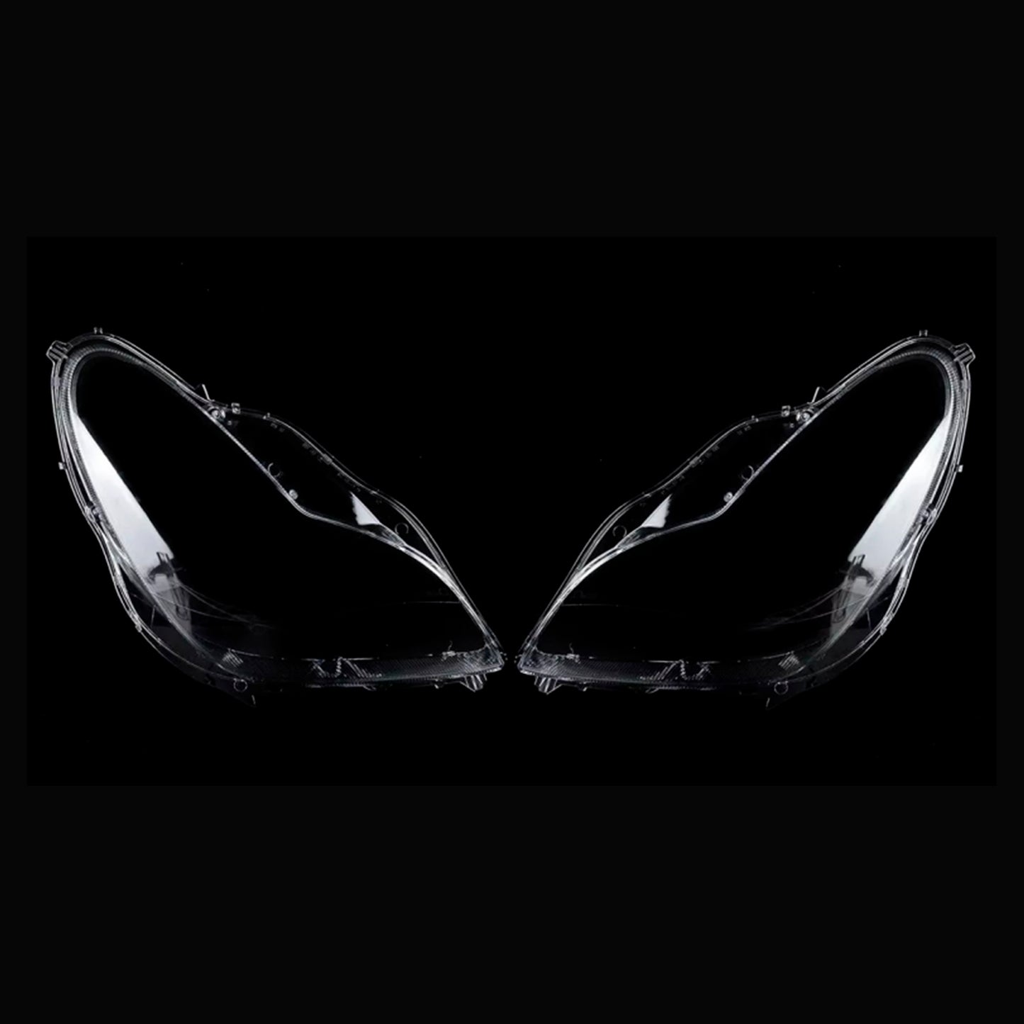 2PCS Front Headlight Glass Clear Cover For Mercedes W219 CLS350 CLS500 2006-2011