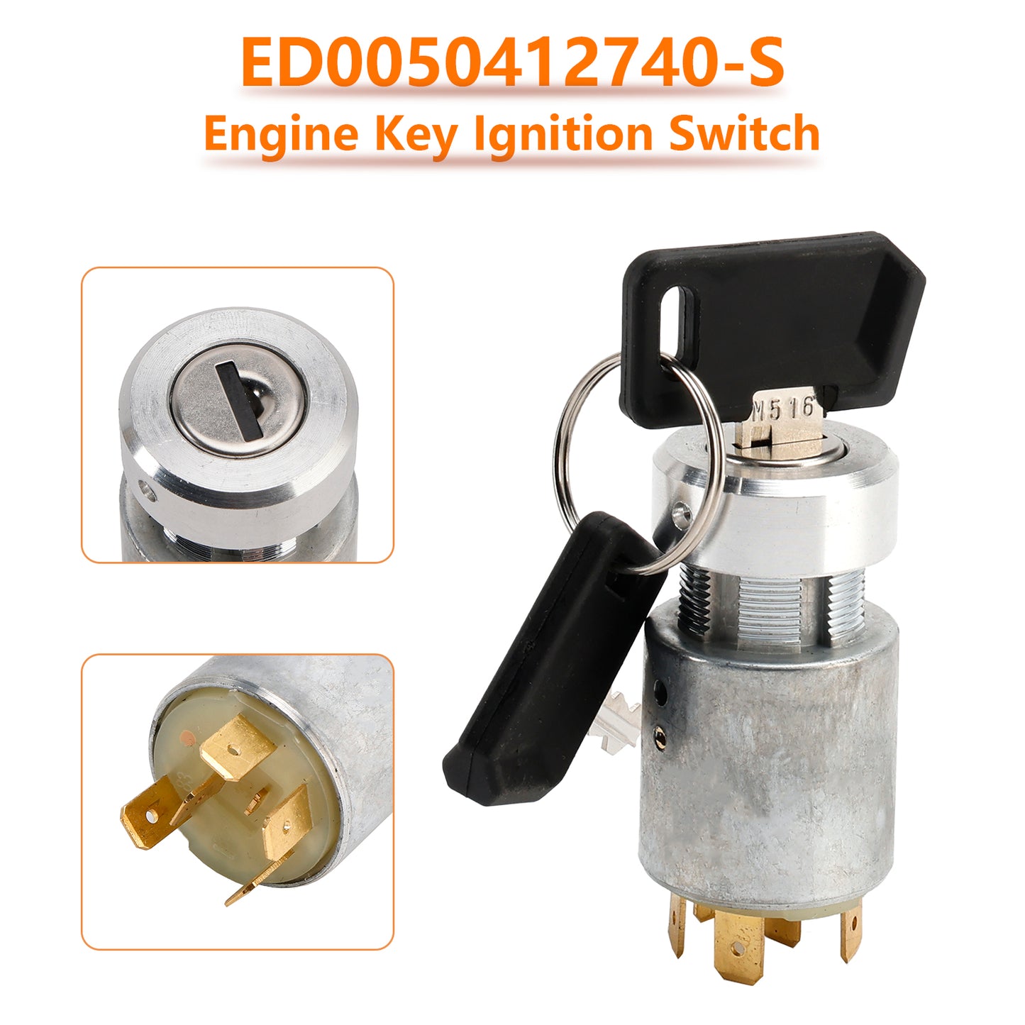ED0050412740-S Engine Key Ignition Switch for Kohler Diesel Lombardini Engines