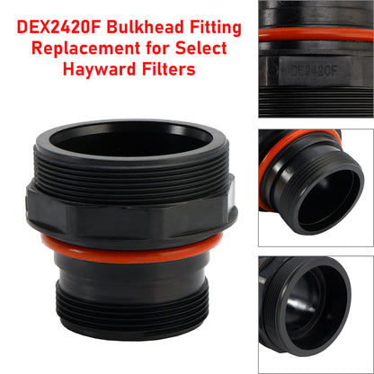 DEX2420F Bulkhead Fitting Replacement for Select Hayward Filters