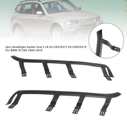 2pcs Headlight Gasket Seal L+R 63126939273 63126939274 For BMW X3 E83 2004-2010