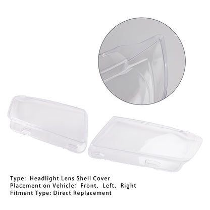 2pcs Headlight Lens Shell Cover Clear For Jeep Grand Cherokee 2011-2013