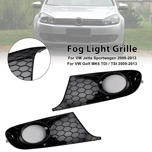 2PCS Fog Light Cover Grille Grill 5K0853666 Fit VW MK6 Golf Jetta 2009-2013