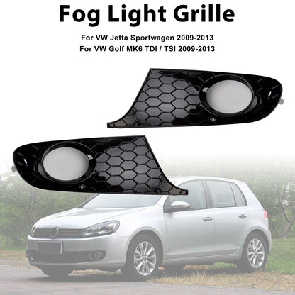 2PCS Fog Light Cover Grille Grill 5K0853666 Fit VW MK6 Golf Jetta 2009-2013