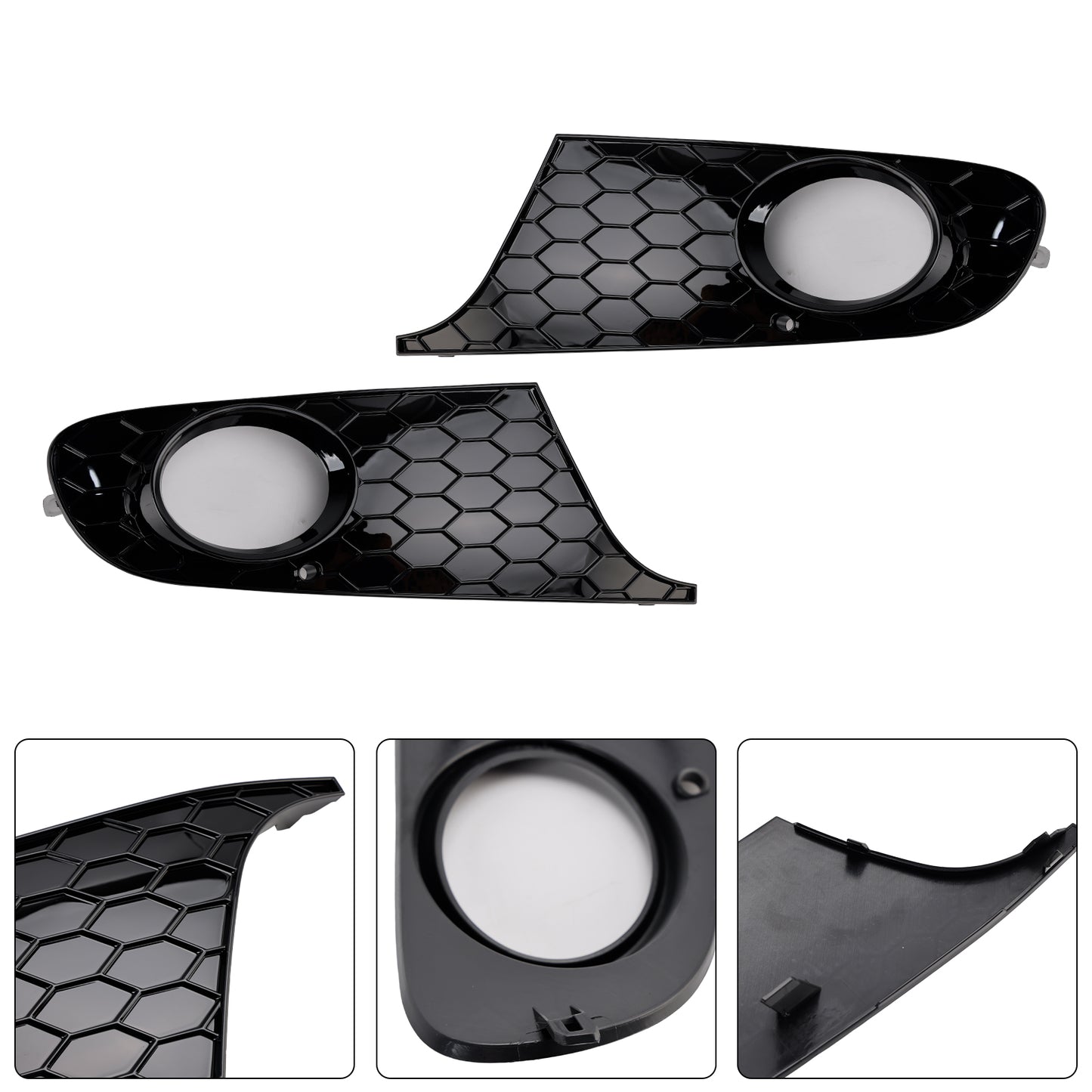 2PCS Fog Light Cover Grille Grill 5K0853666 Fit VW MK6 Golf Jetta 2009-2013
