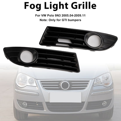 2PCS Fog Light Cover Grille Grill Fit VW Polo 9N3 GTI 2005-2009