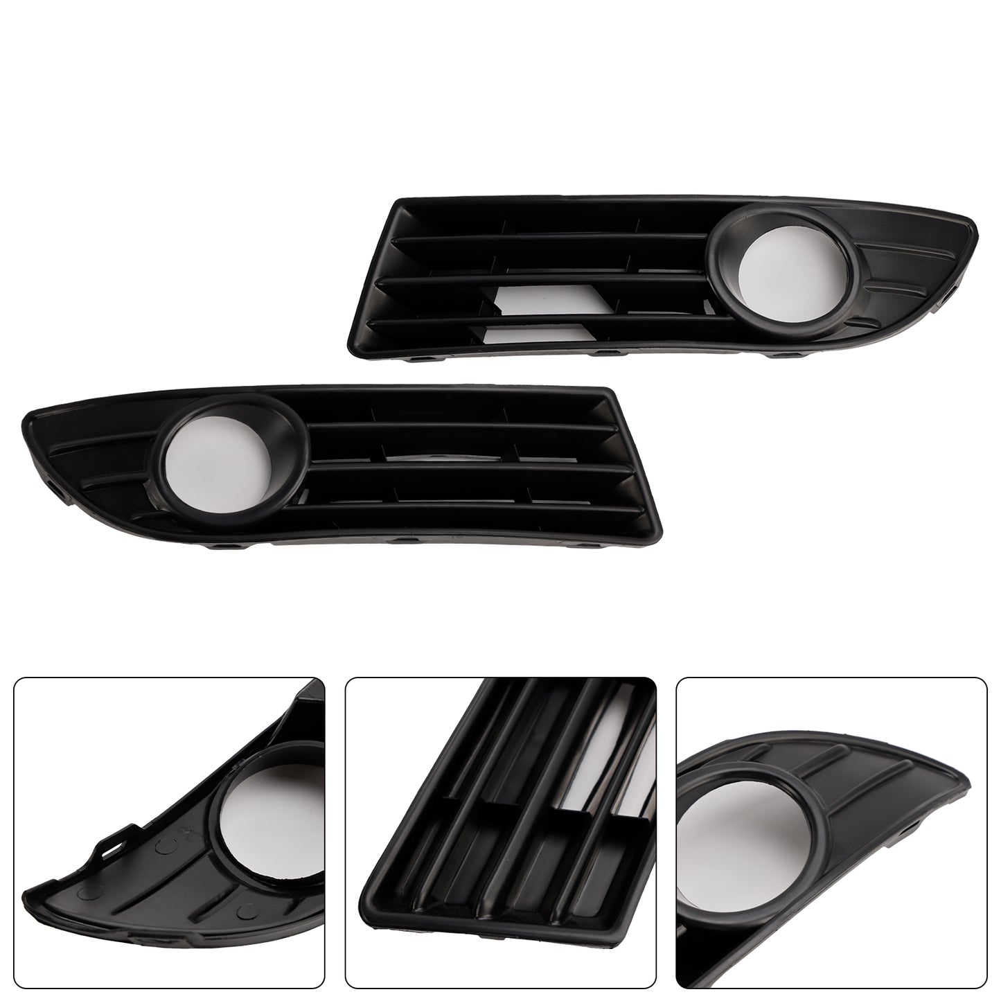 2PCS Fog Light Cover Grille Grill Fit VW Polo 9N3 GTI 2005-2009