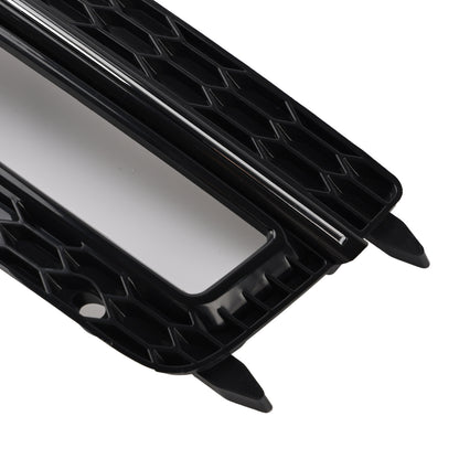 2PCS Bumper Fog Light Lamp Cover Grill Grille Fit Audi A4 S-line S4 2013-2015