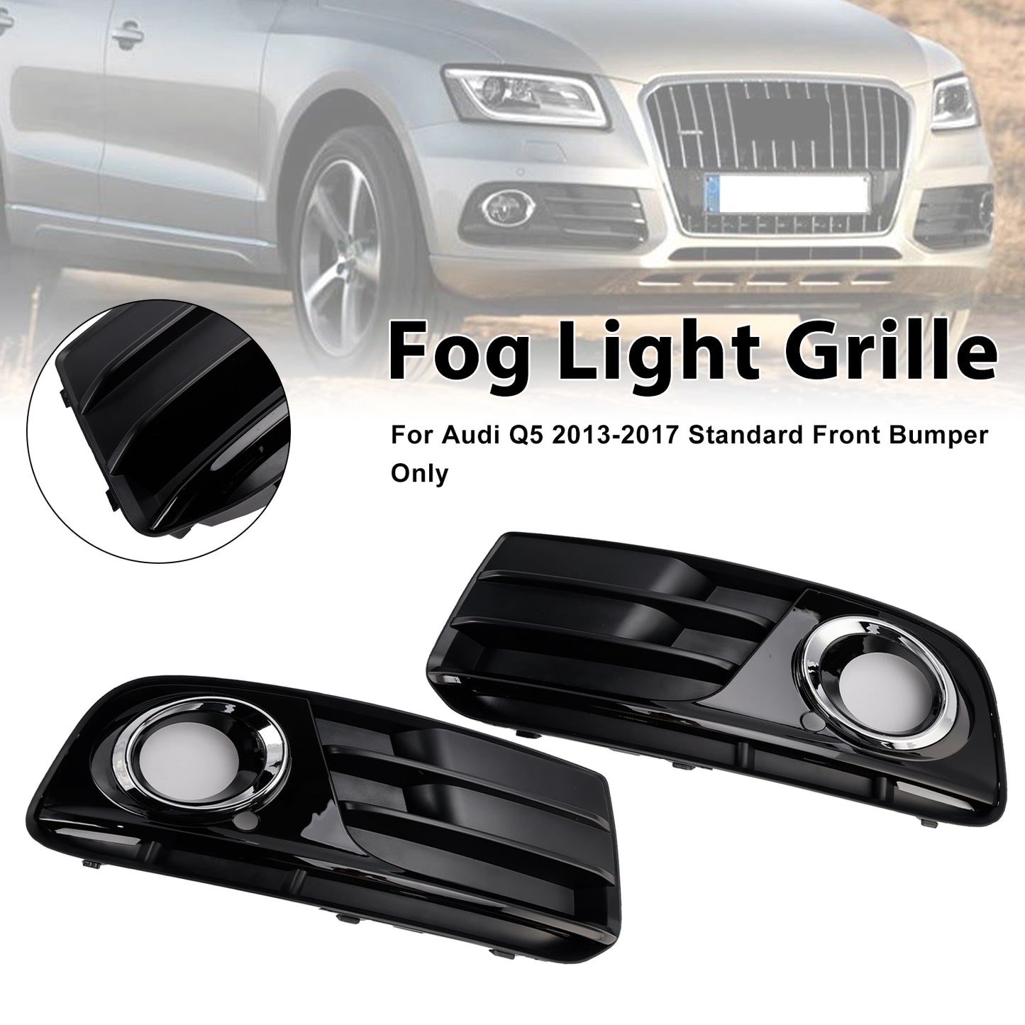 Front Bumper Fog Light Grill Grille 8R0807681M Fit Audi Q5 2013-2017