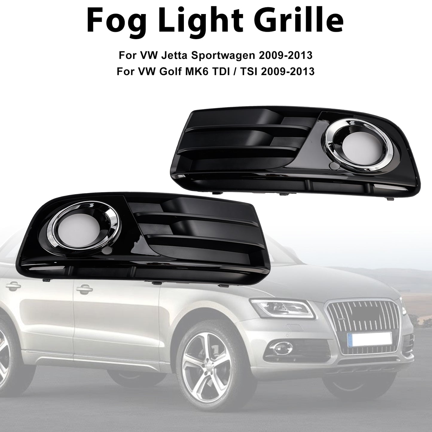 Front Bumper Fog Light Grill Grille 8R0807681M Fit Audi Q5 2013-2017