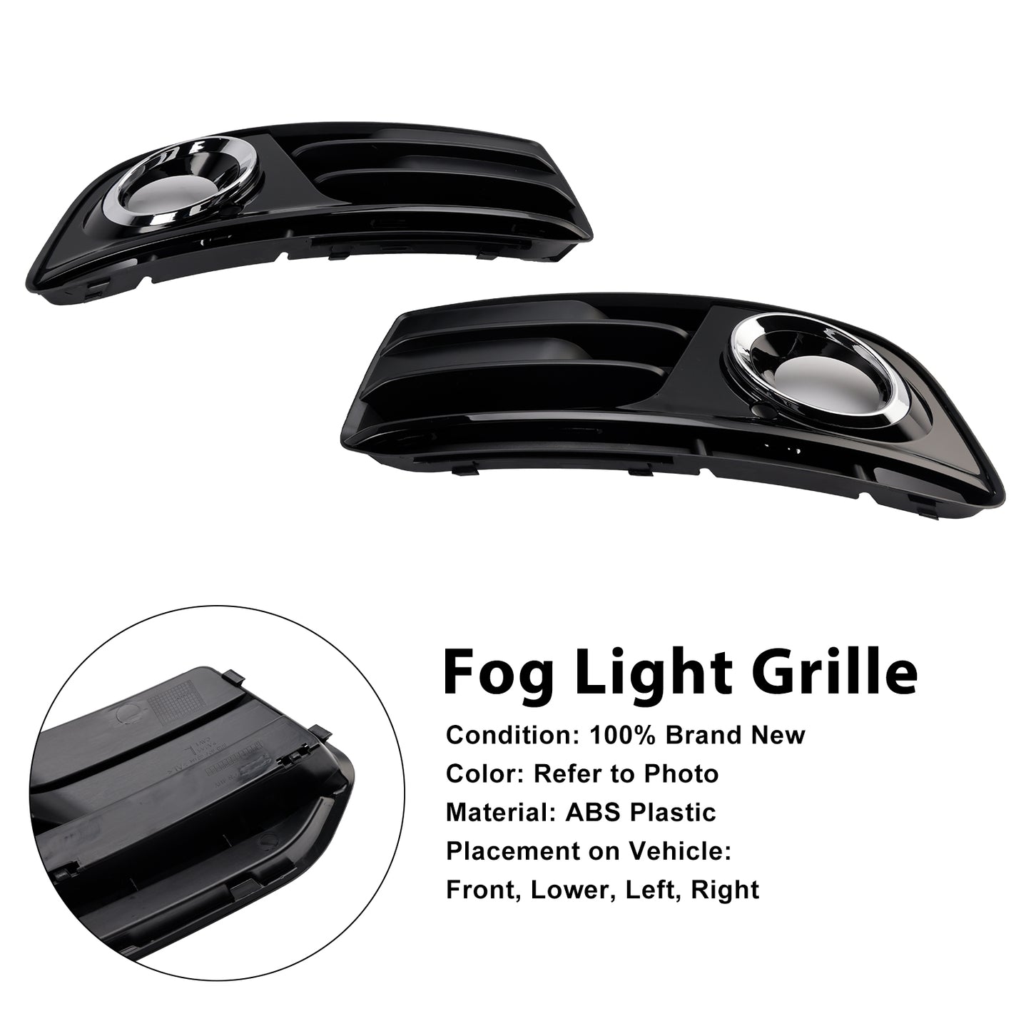 Front Bumper Fog Light Grill Grille 8R0807681M Fit Audi Q5 2013-2017