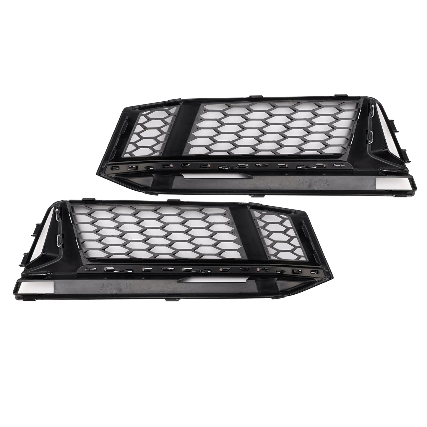 2PCS Fog Light Cover Grille Grill Fit AUDI A4 B9 S-Line S4 2016-2018