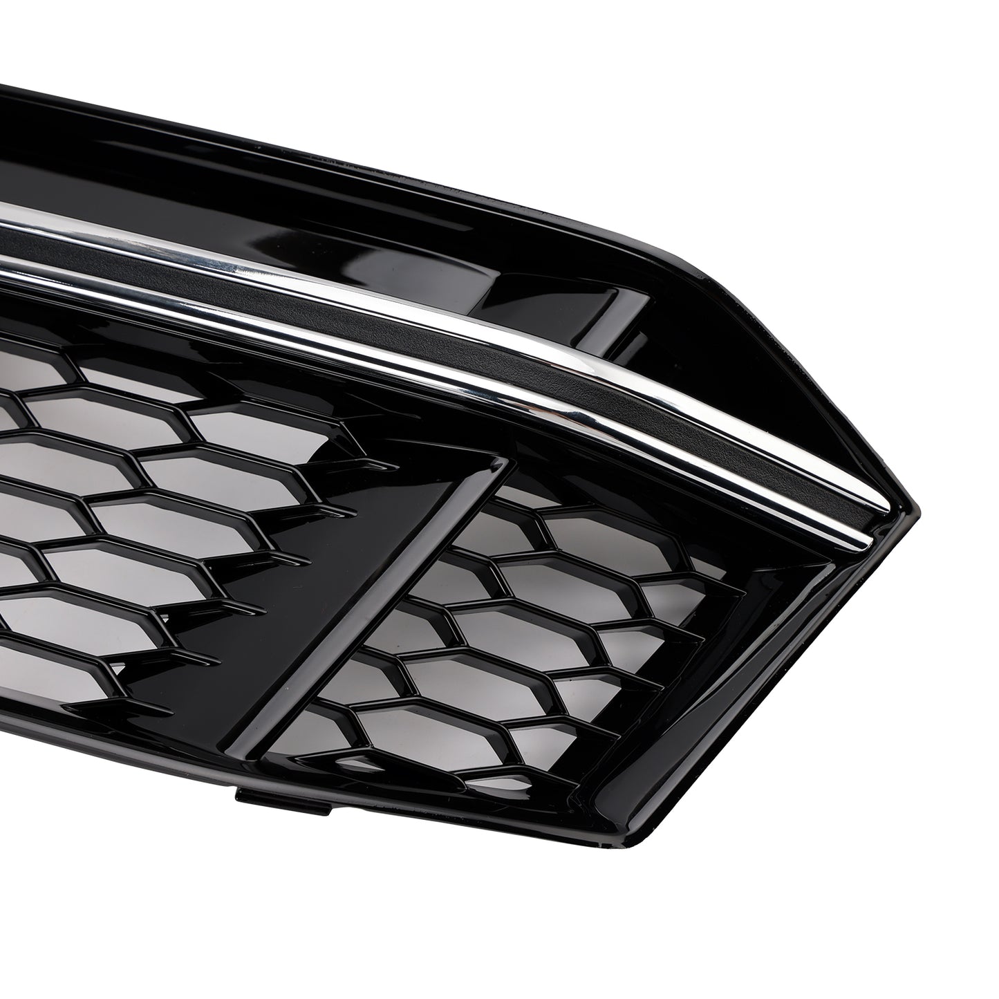 2PCS Fog Light Cover Grille Grill Fit AUDI A4 B9 S-Line S4 2016-2018