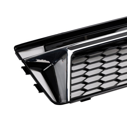2PCS Fog Light Cover Grille Grill Fit AUDI A4 B9 S-Line S4 2016-2018