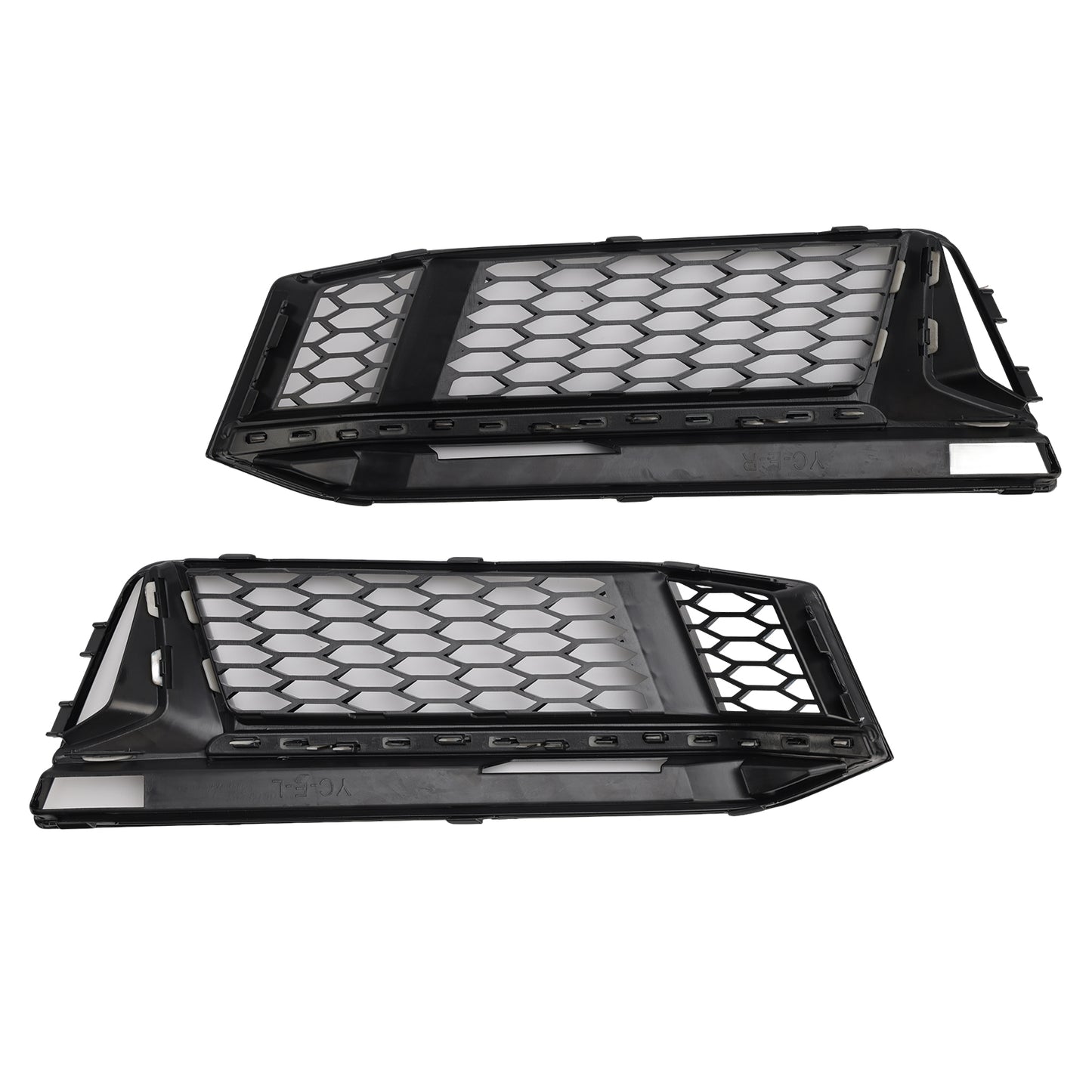 2PCS Fog Light Cover Grille Grill Fit AUDI A4 B9 S-Line S4 2016-2018