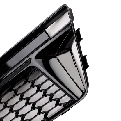 2PCS Fog Light Cover Grille Grill Fit AUDI A4 B9 S-Line S4 2016-2018
