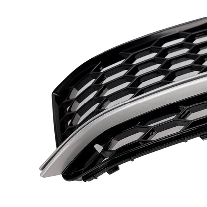 2PCS Front Fog Lamp Black Grill Grille Fit AUDI A5 S-Line S5 2013-2016