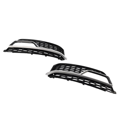 2PCS Front Fog Lamp Black Grill Grille Fit AUDI A5 S-Line S5 2013-2016