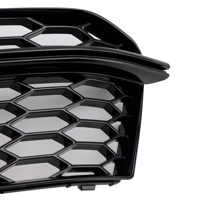 2PCS Front Fog Lamp Black Grille Grill Fit AUDI A5 S-Line S5 2013-2016
