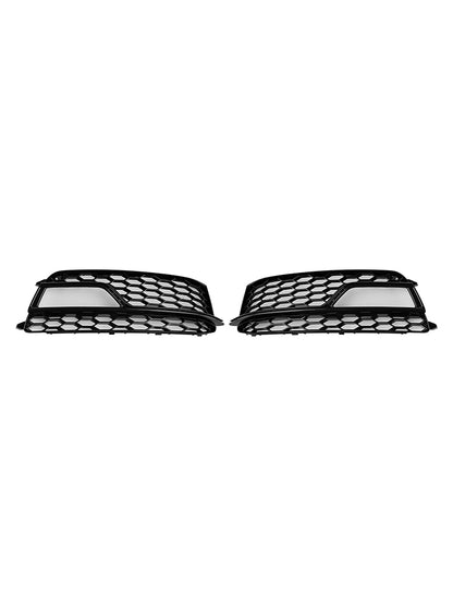 2PCS Front Fog Lamp Black Grille Grill Fit AUDI A5 S-Line S5 2013-2016