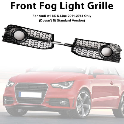 2PCS Front Bumper Fog Light Cover Grille Grill Fit Audi A1 S-Line 2011-2014