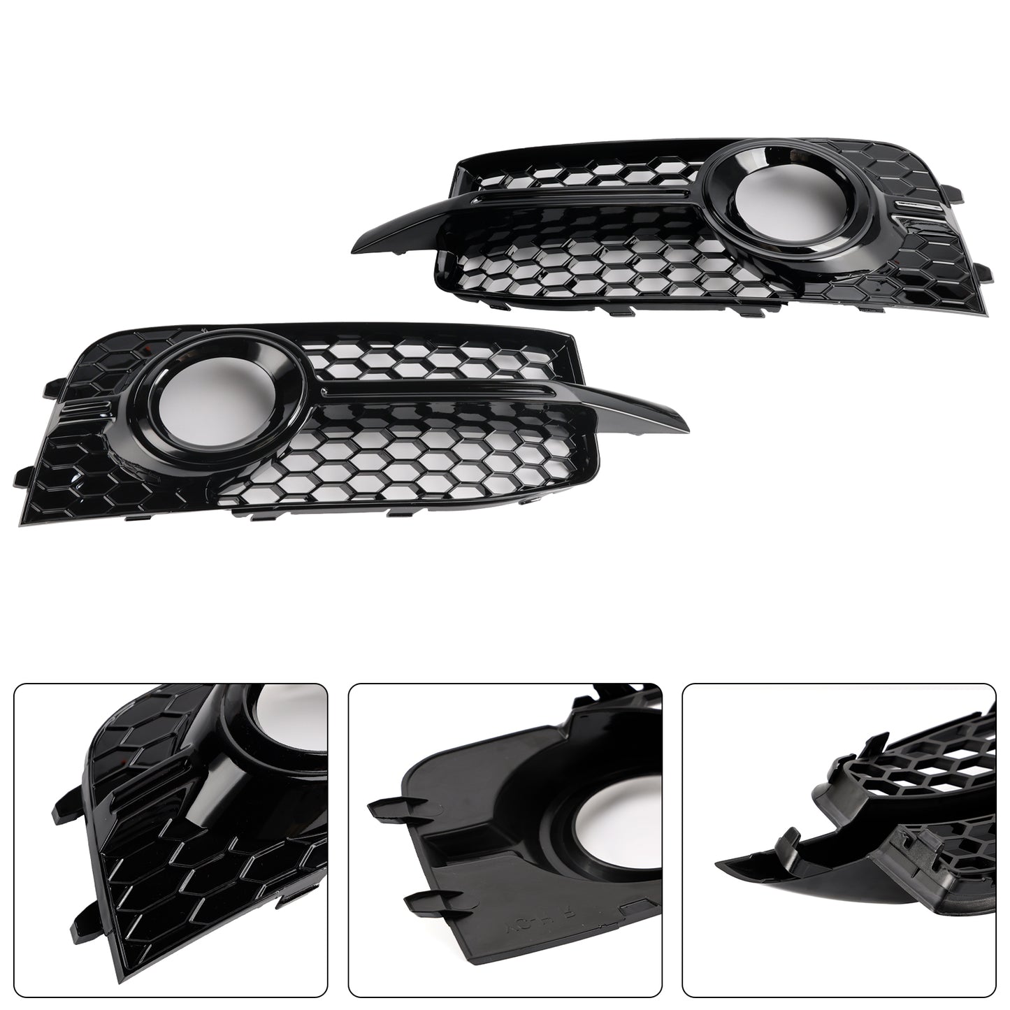 2PCS Front Bumper Fog Light Cover Grille Grill Fit Audi A1 S-Line 2011-2014