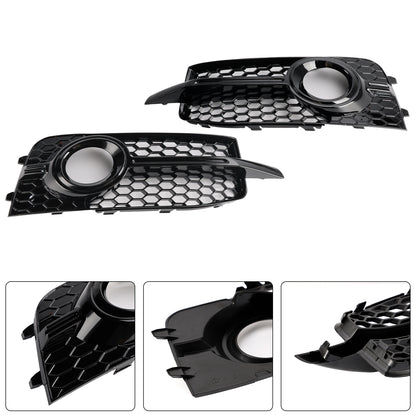 2PCS Front Bumper Fog Light Cover Grille Grill Fit Audi A1 S-Line 2011-2014