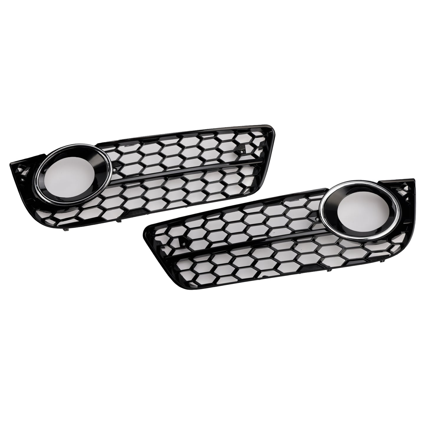 2PCS Honeycomb Front Fog Lamp Cover Grille Grill Fit Audi A5 2007-2011
