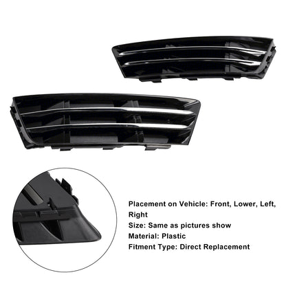 2PCS Front Fog Light Grille Lower Bumper Grill Fit AUDI A4 B9 2016-2018