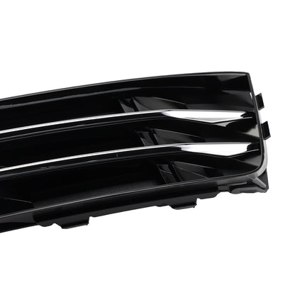 2PCS Front Fog Light Grille Lower Bumper Grill Fit AUDI A4 B9 2016-2018