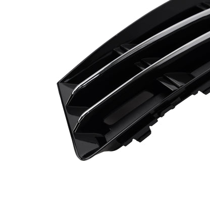 2PCS Front Fog Light Grille Lower Bumper Grill Fit AUDI A4 B9 2016-2018