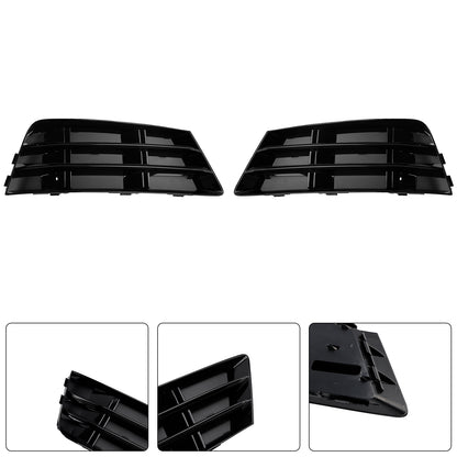 2PCS Front Fog Light Grill Lower Bumper Grille Fit AUDI A4 B9 2016-2018