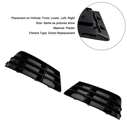 2PCS Front Fog Light Grill Lower Bumper Grille Fit AUDI A4 B9 2016-2018