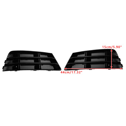 2PCS Front Fog Light Grill Lower Bumper Grille Fit AUDI A4 B9 2016-2018
