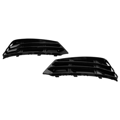 2PCS Front Fog Light Grill Lower Bumper Grille Fit AUDI A4 B9 2016-2018