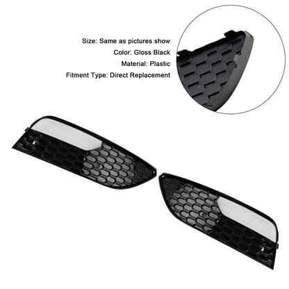 2PCS Front Bumper Fog Light Cover Grille Grill Fit Audi A3 2012-2016