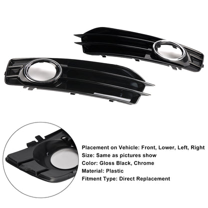 Front Lower Bumper Grille Fog Light Cover Fit Audi A3 S-Line S3 2009-2012