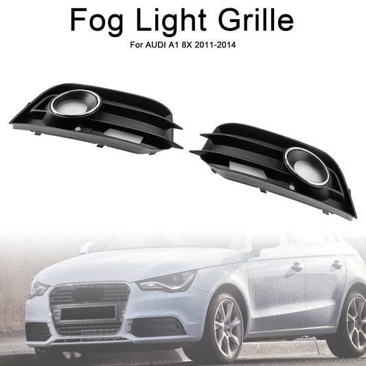 2PCS Fog Light Grille Front Bumper Grill Cover Fit Audi A1 8X 2011-2014