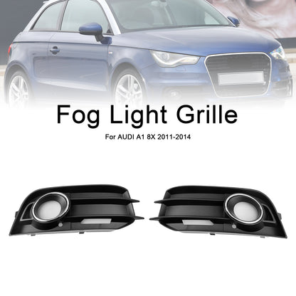 2PCS Fog Light Grille Front Bumper Grill Cover Fit Audi A1 8X 2011-2014